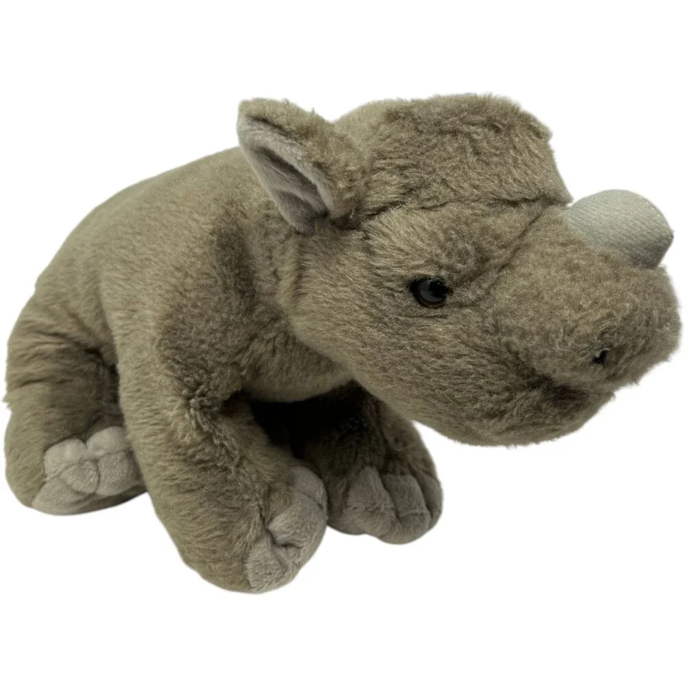 Wild Republic Plush Toy Size 12 in Brown Solid Cuddlekins Rhino Baby #10915